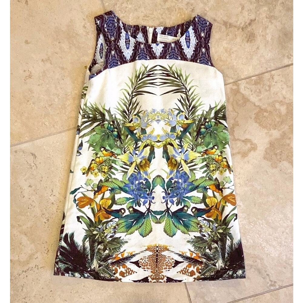 Zara girls floral sleeveless shift dress 6/7yrs